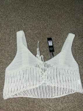 Zara White Crochet Camisole Tank